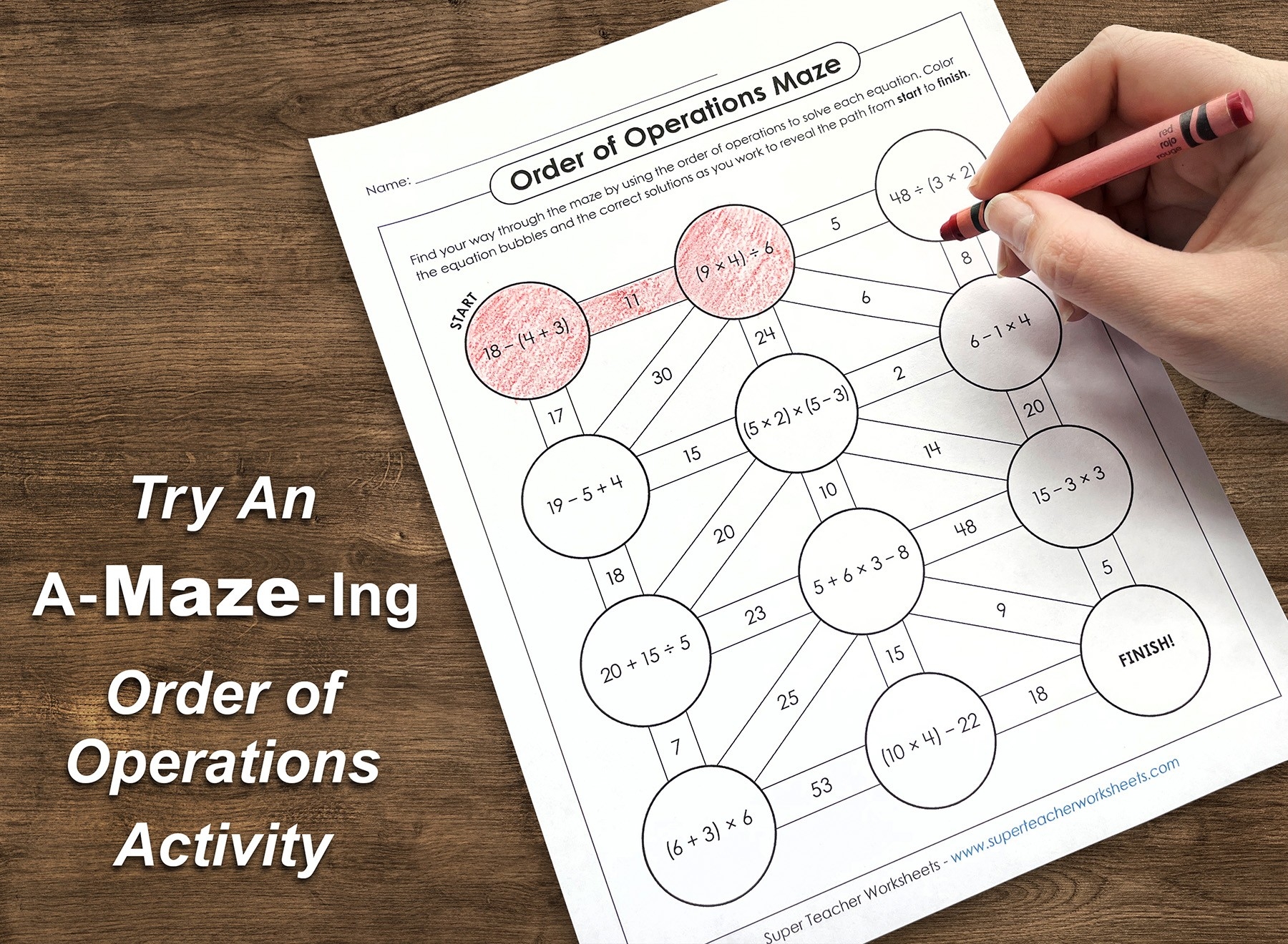 Try An Order Of Operations Maze