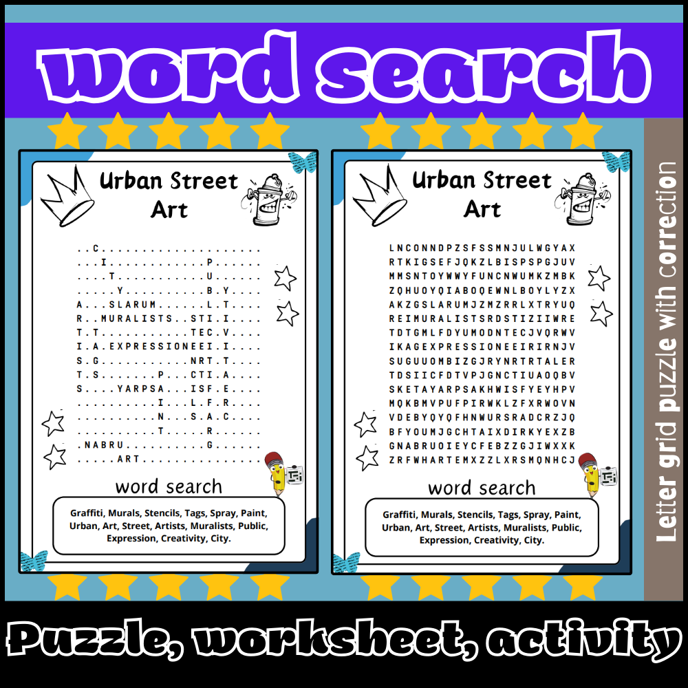 Art Related Puzzle Worksheets