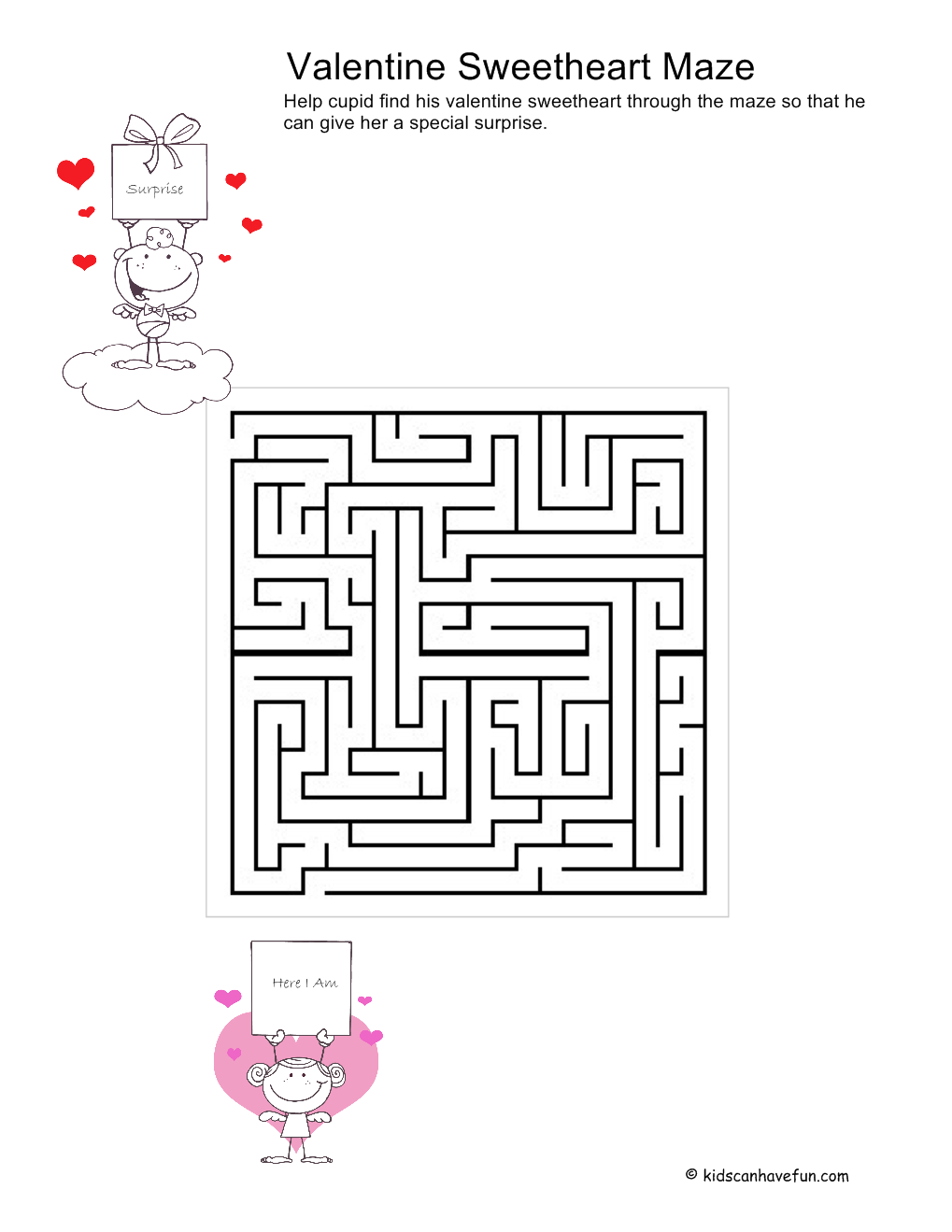 Valentine's Day Crossword Puzzle Worksheets