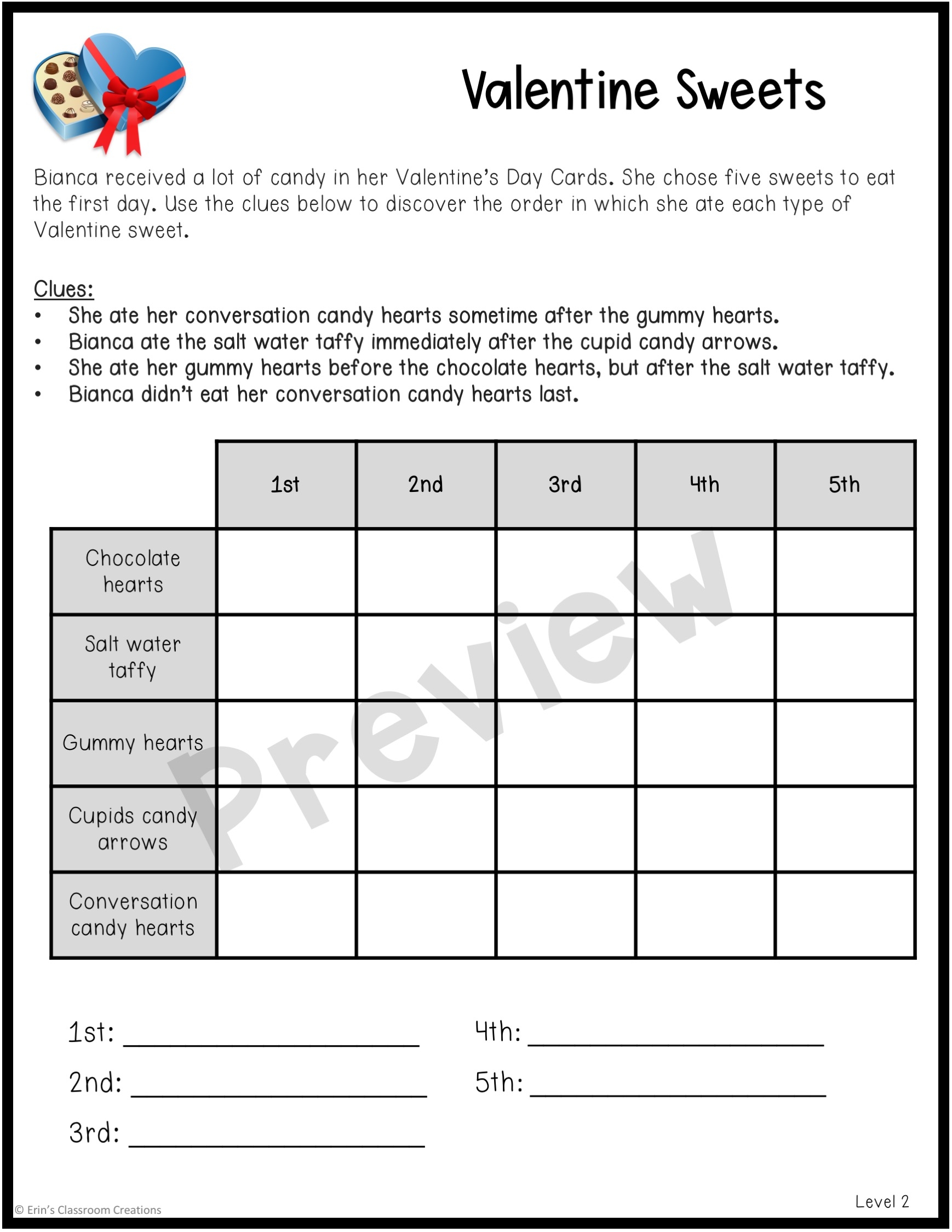Deductive Reasoning Puzzles Worksheets