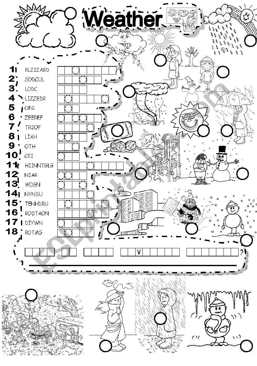 Weather Puzzle Worksheets