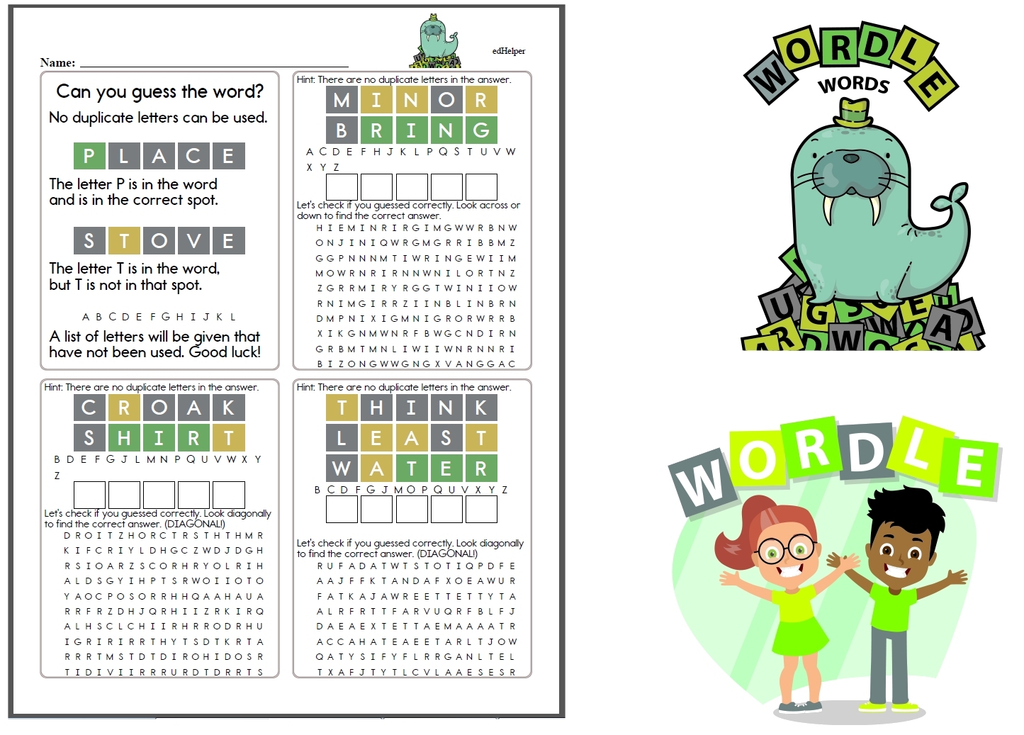 Wordle Worksheets And 5 Engaging Ways To Play Wordle In The Classroom EdHelper
