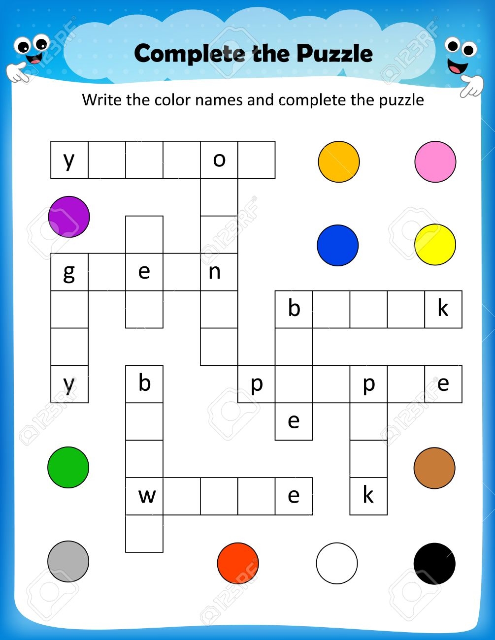 Color Puzzles Worksheets