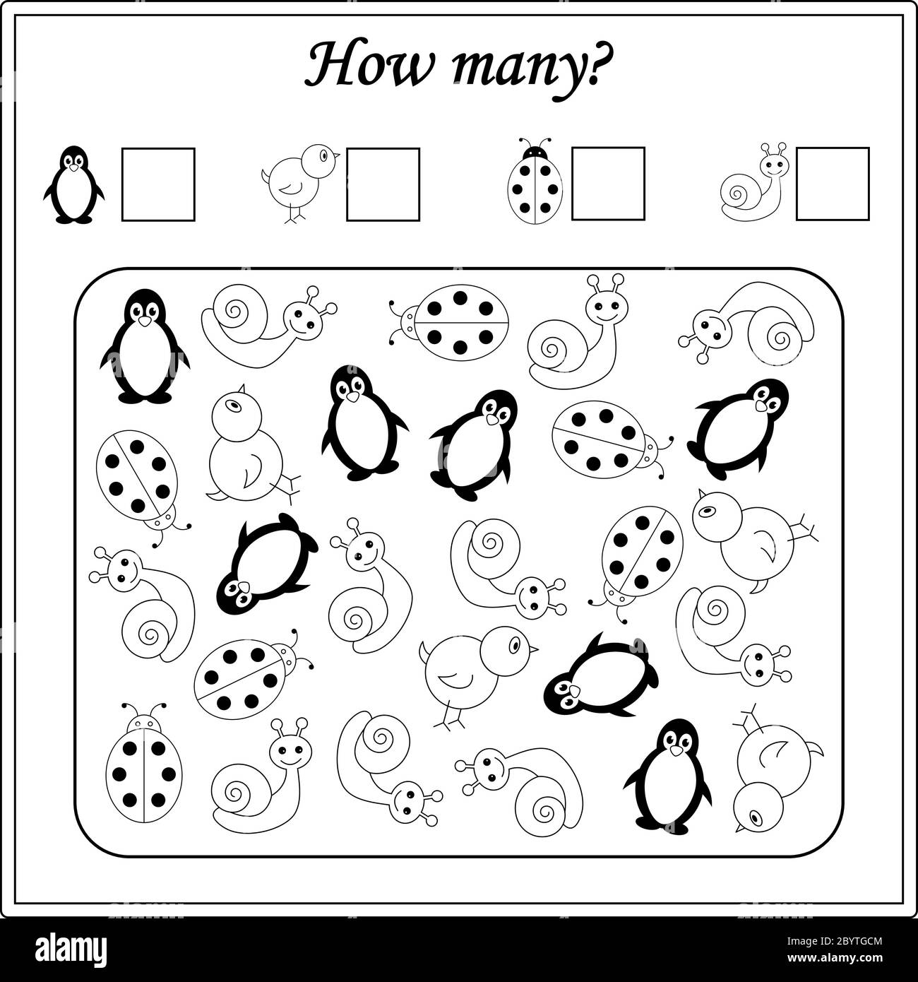 Worksheet For Kids Education Puzzle Game Children Activity Stock Vector Image U0026 Art Alamy