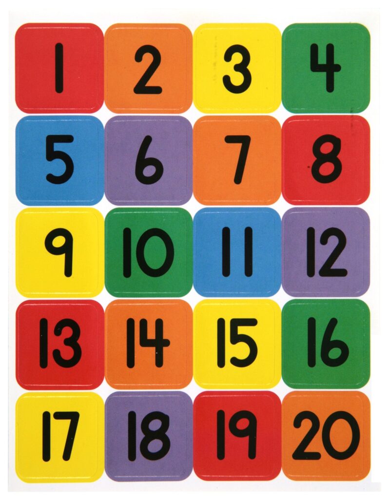 1-20 Number Chart for Preschool | Activity Shelter 1-20 Number Chart for Preschool | Activity Shelter