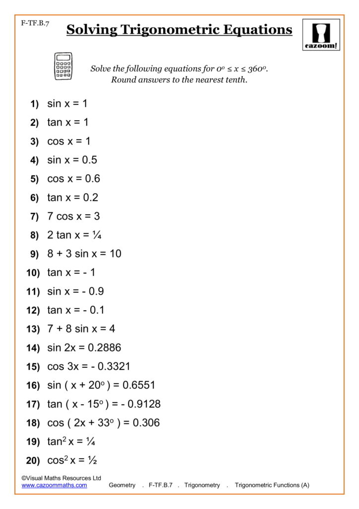 12th Grade Math Worksheets: Practice Problems and Solutions