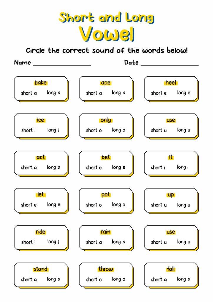 15 Long And Short Vowel Worksheets Kindergarten – Free PDF at … 15 Long And Short Vowel Worksheets Kindergarten - Free PDF at ...