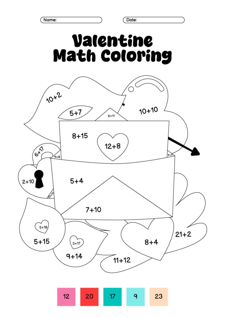 17 Valentine’s Day Math Worksheets – Free PDF at worksheeto.com 17 Valentine's Day Math Worksheets - Free PDF at worksheeto.com