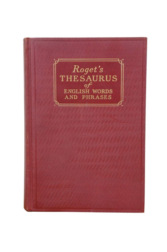 1933 Roget's Thesaurus of English Words & Phrases HB Book