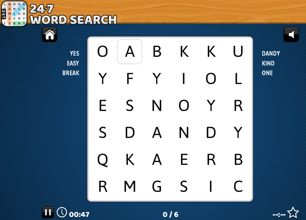 24/7 Games Word Search - Word Game Time