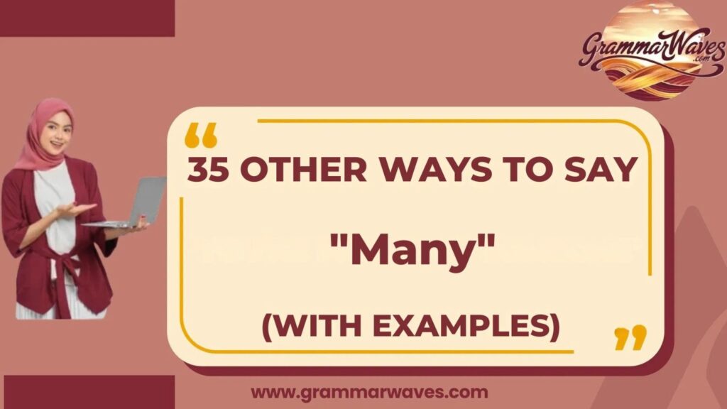 35 Other Ways to Say “Many” (With Examples) – grammarwaves.com 35 Other Ways to Say “Many” (With Examples) - grammarwaves.com