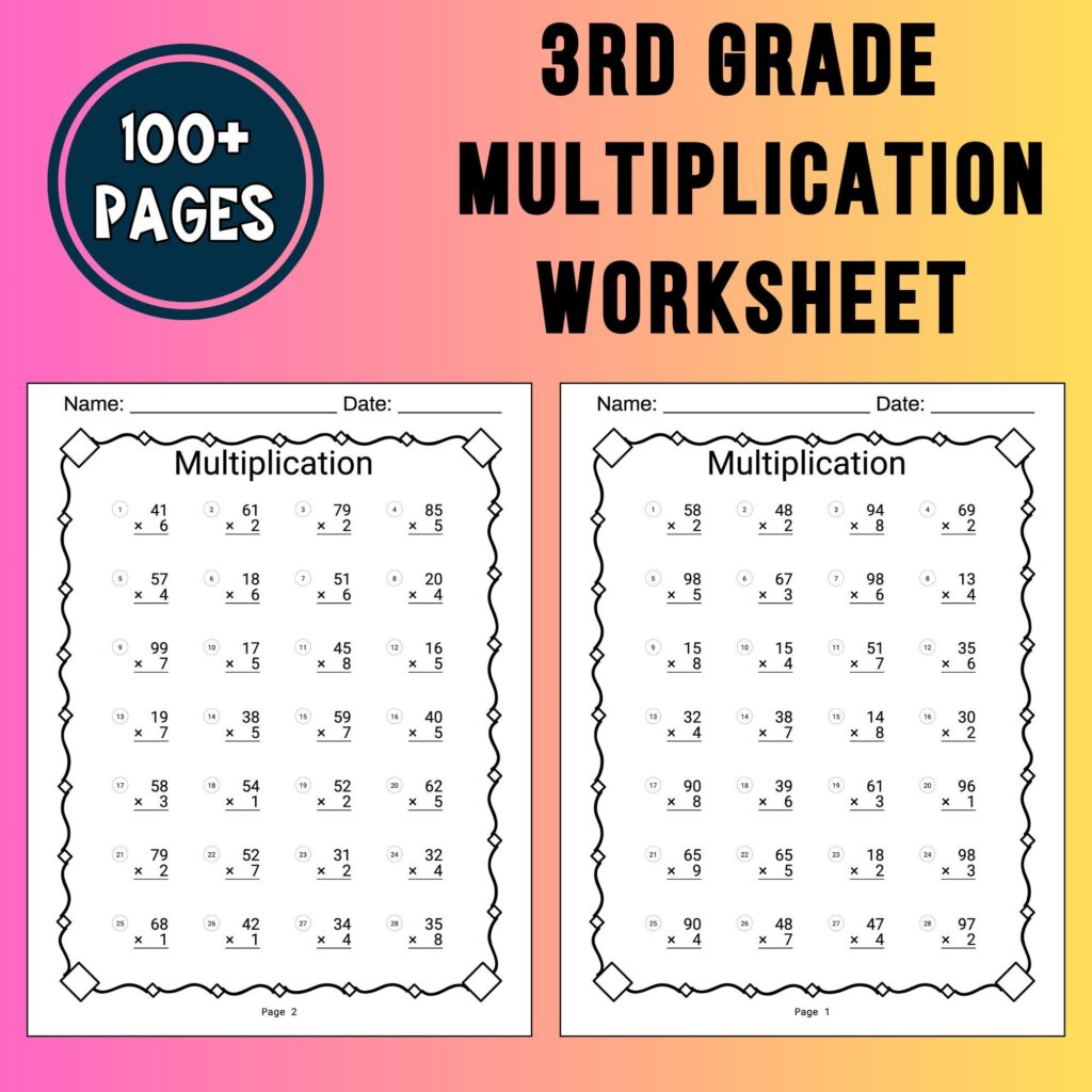 3rd Grade Math Worksheet Multiplication Free Printable Pdf For Kids … 3rd Grade Math Worksheet Multiplication Free Printable Pdf For Kids ...
