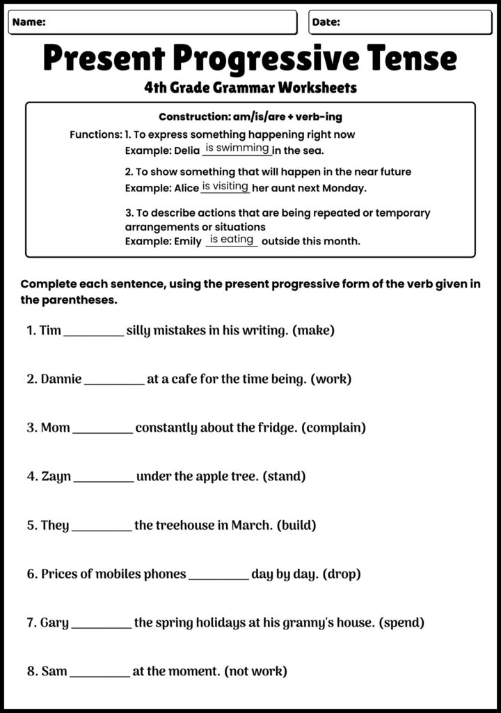 4th Grade Grammar Worksheets – Adriansonfifth 4th Grade Grammar Worksheets - Adriansonfifth