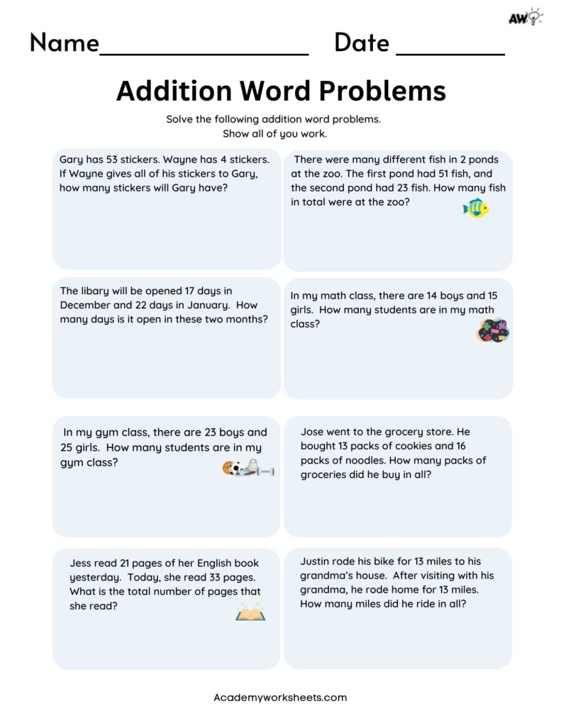 Addition and Subtraction Word Problems Worksheet Year 2 – Worksheets … Addition and Subtraction Word Problems Worksheet Year 2 - Worksheets ...