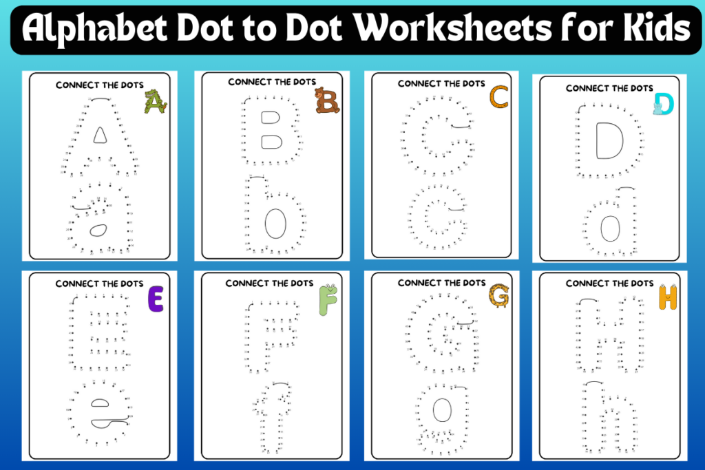 Alphabet Dot to Dot Worksheets for Kids Graphic by wassila design … Alphabet Dot to Dot Worksheets for Kids Graphic by wassila design ...
