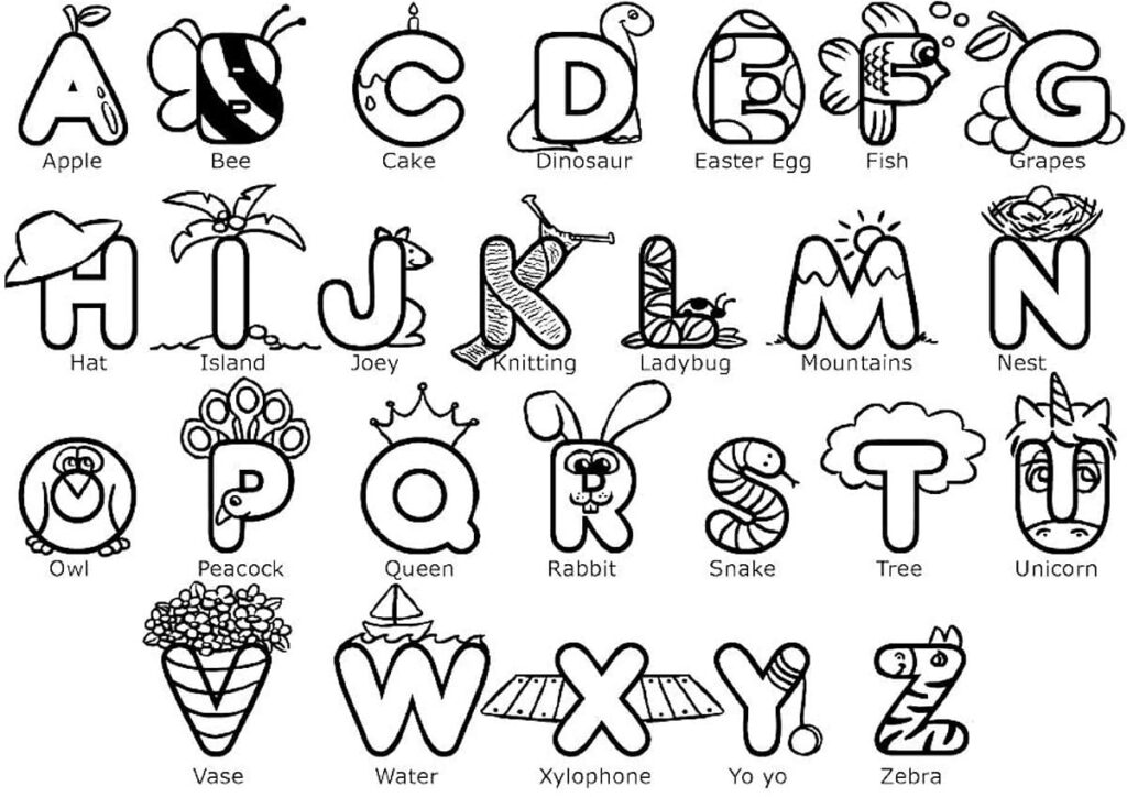 Alphabet & Letter coloring pages – ColoringLib Alphabet & Letter coloring pages - ColoringLib