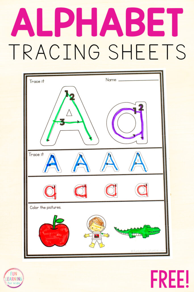 Alphabet Letter Tracing Worksheets to Learn Letter Formation … Alphabet Letter Tracing Worksheets to Learn Letter Formation ...