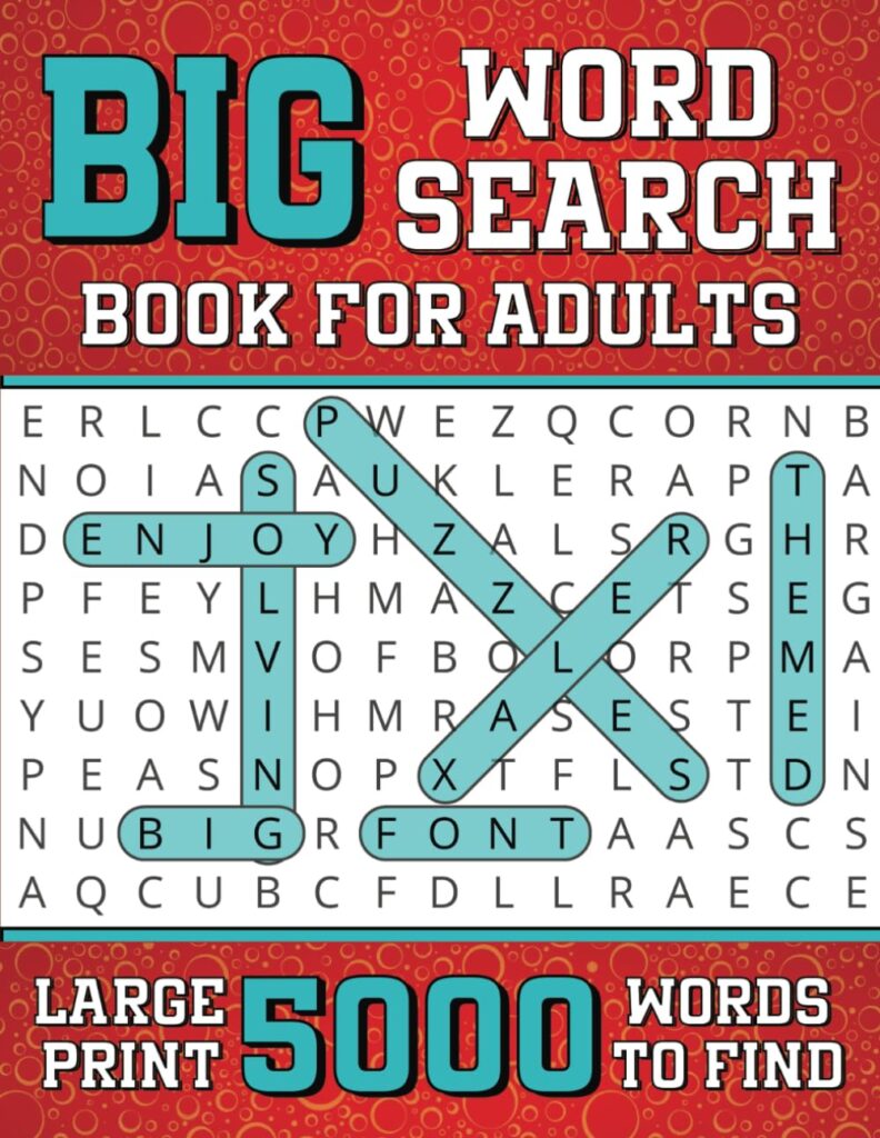 Amazon.com: Big Word Search Book for Adults: Find 5000 Large Print ...