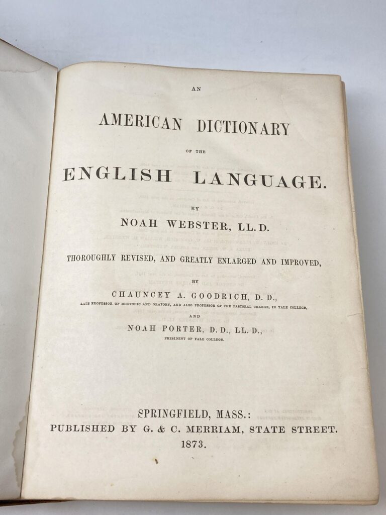 AN AMERICAN DICTIONARY OF THE ENGLISH LANGUAGE. THOROUGHLY REVISED AND … AN AMERICAN DICTIONARY OF THE ENGLISH LANGUAGE. THOROUGHLY REVISED AND ...