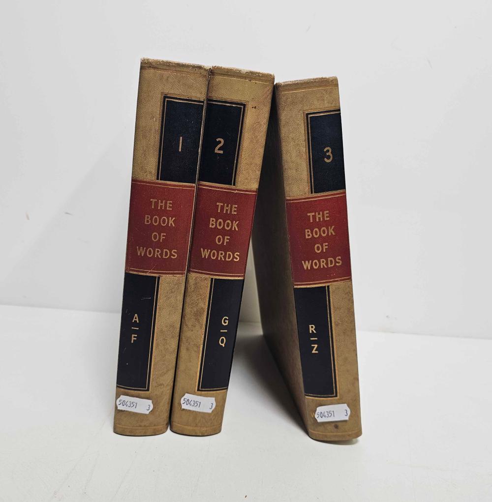 At Auction: The Books of Words in 3 Volumes At Auction: The Books of Words in 3 Volumes