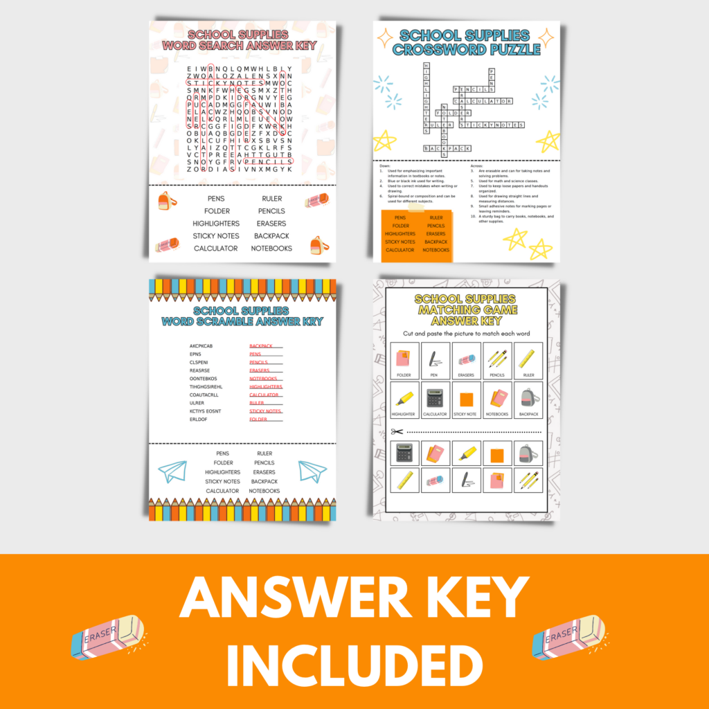 Back to School Printable Word Search Worksheet and Activities ...