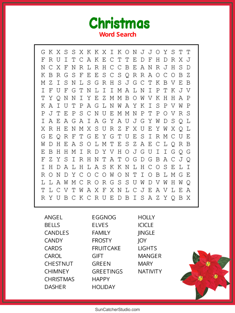 Christmas Word Searches To Print - Hard Christmas Word Search Printable