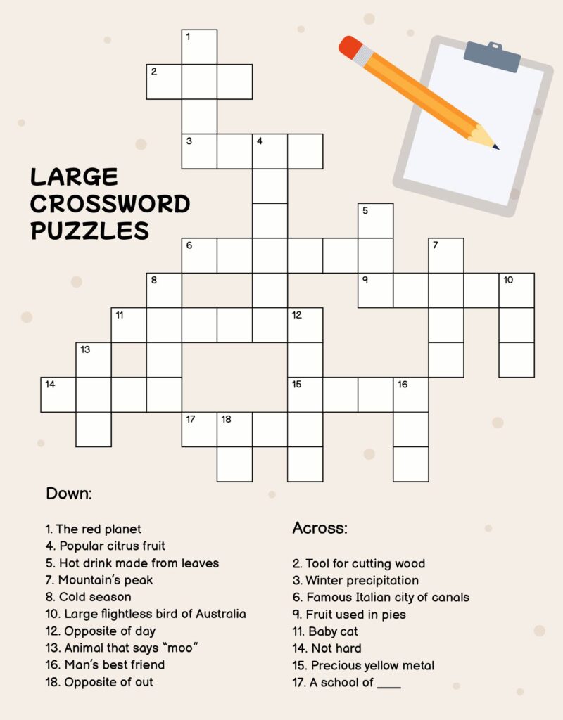 Crossword Puzzles Printable Easy Crossword Puzzles Printable Easy