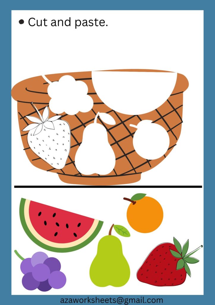 Cut and paste worksheets for preschoolers and nursery students … Cut and paste worksheets for preschoolers and nursery students ...