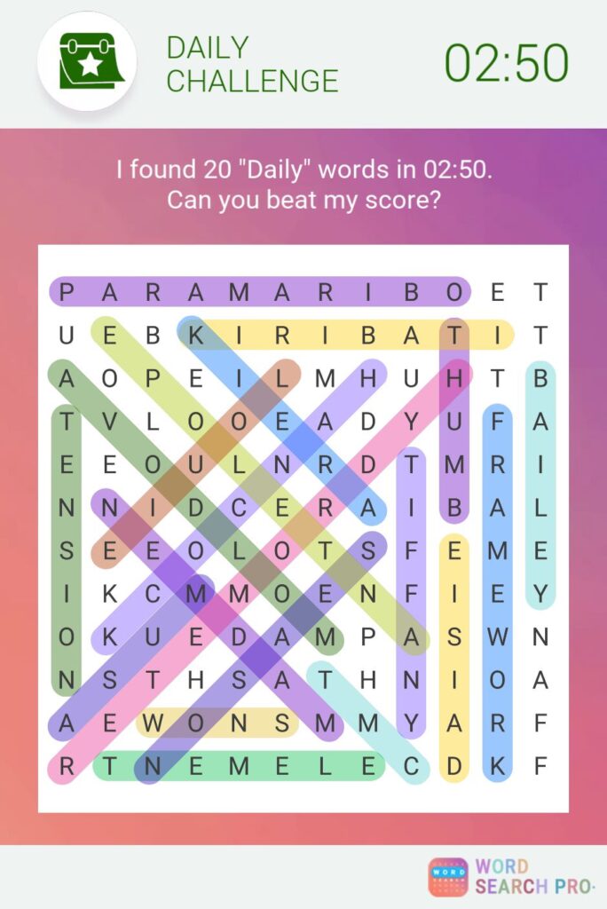 Daily Word Search Puzzle