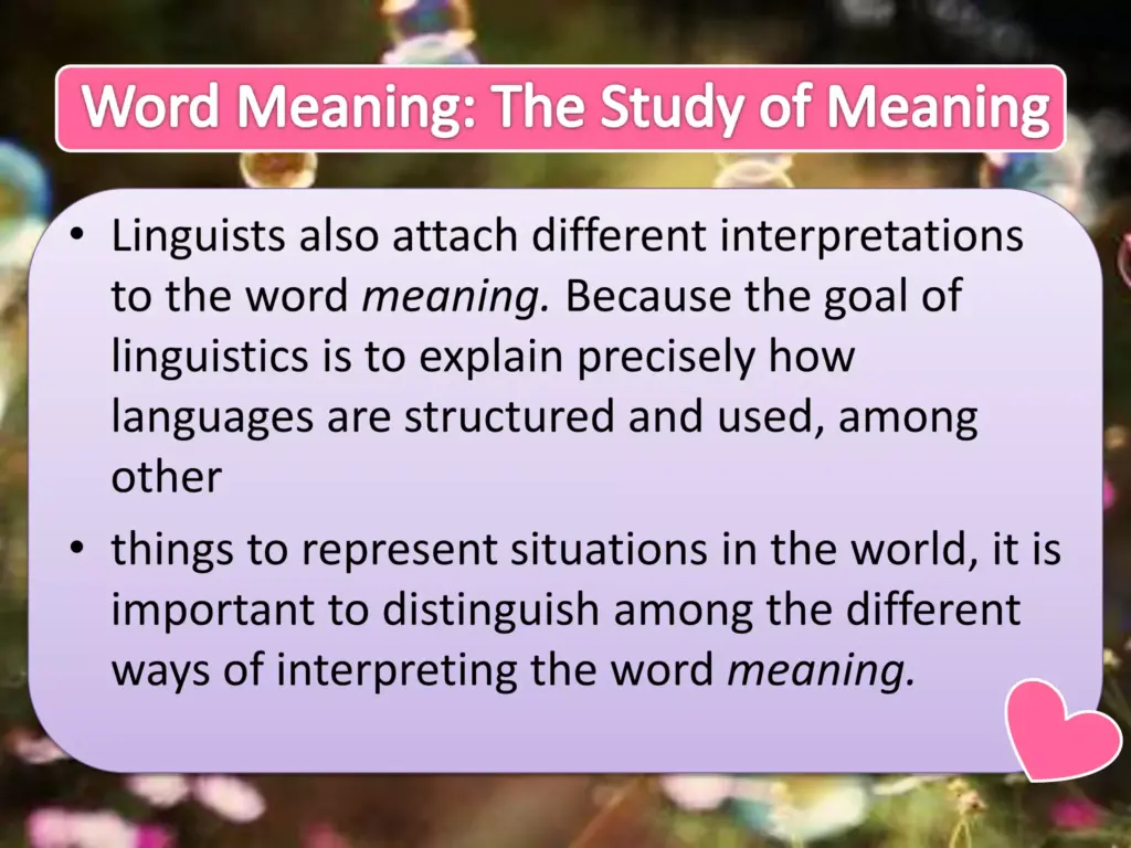 Definition of Semantic and The Study of Meaning | PPTX Definition of Semantic and The Study of Meaning | PPTX