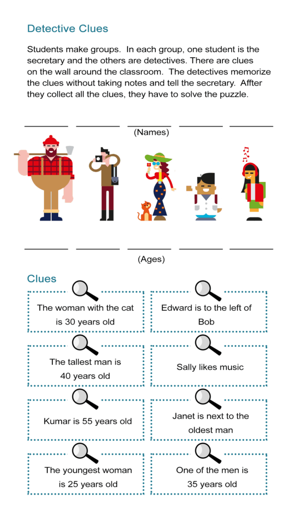 Detective Clues: Solve the Mystery in the Puzzle Worksheet – ALL ESL Detective Clues: Solve the Mystery in the Puzzle Worksheet - ALL ESL