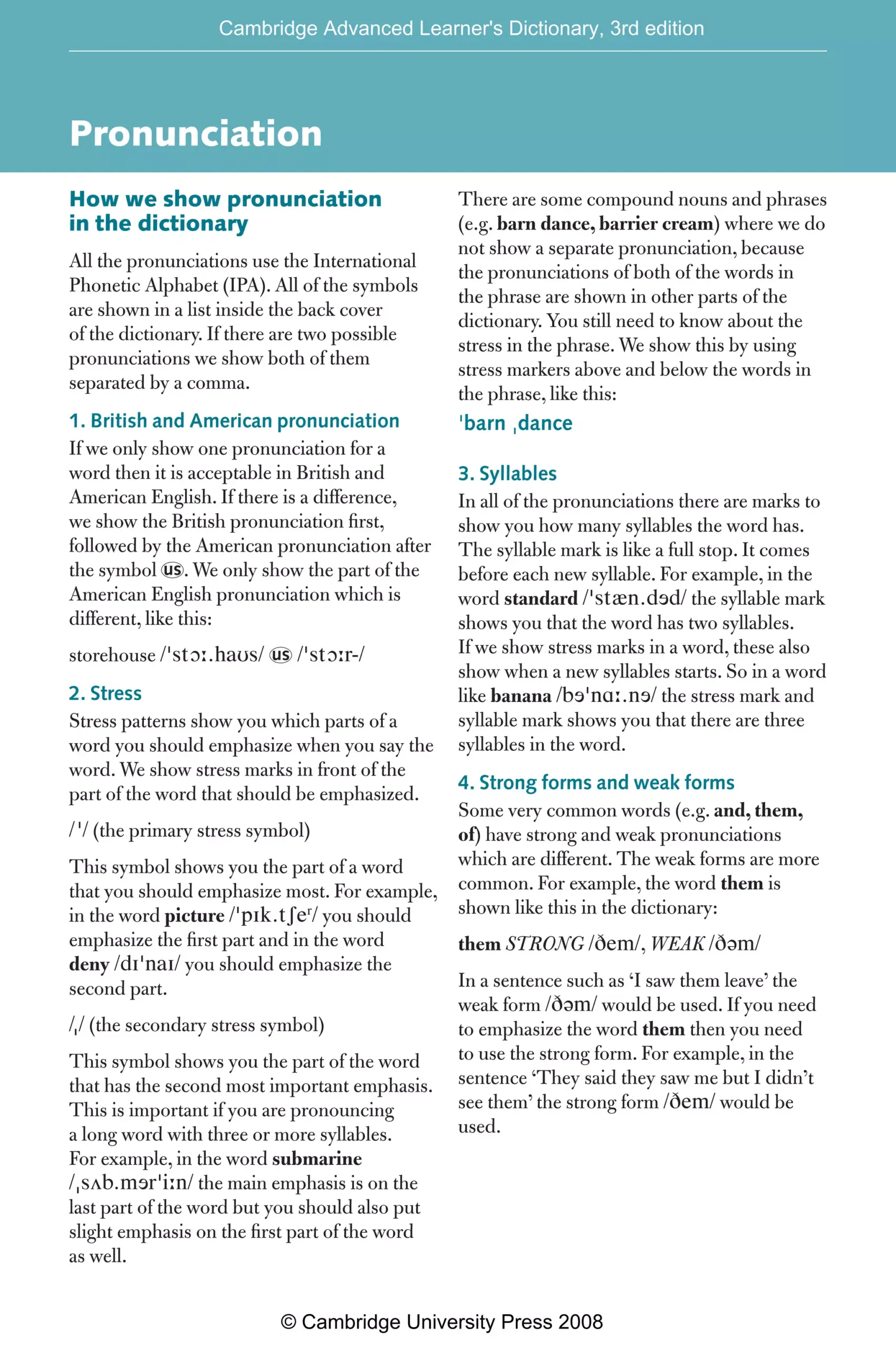 Dictionary And Pronunciation Of Words - Pronunciation Symbols In Dictionaries | PDF