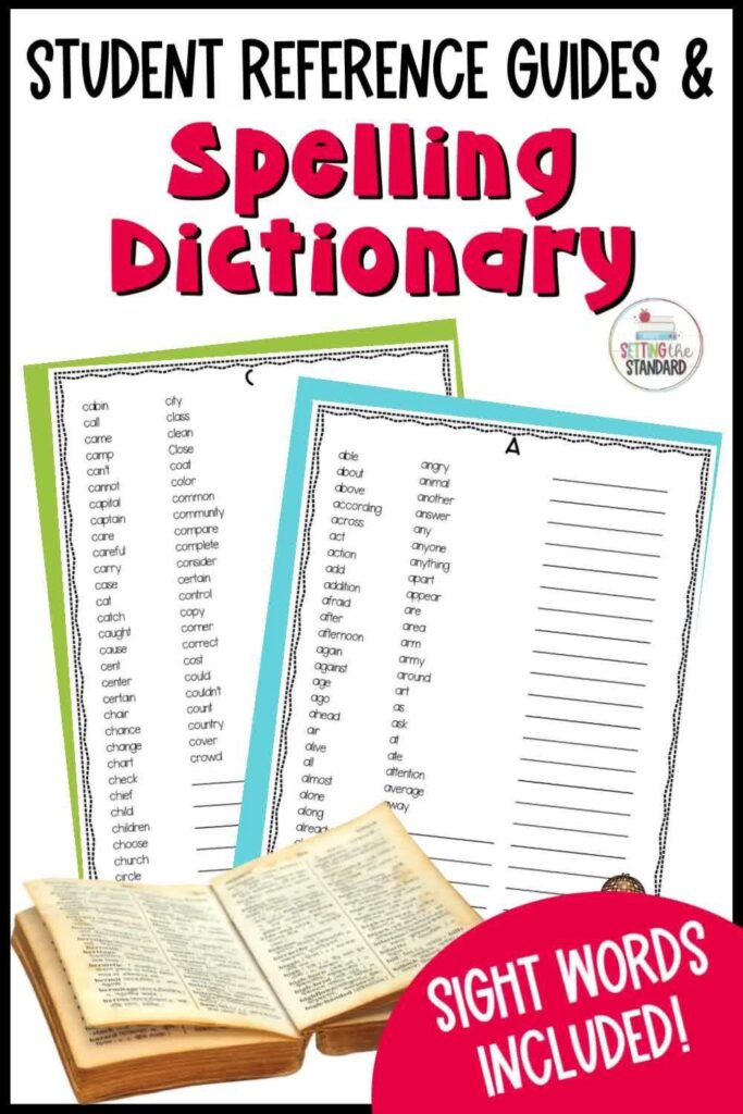 Dictionary Spelling Of A Word – Printable spelling dictionary reference guide for 2nd 5th grade setting … Dictionary Spelling Of A Word - Printable spelling dictionary reference guide for 2nd 5th grade setting ...