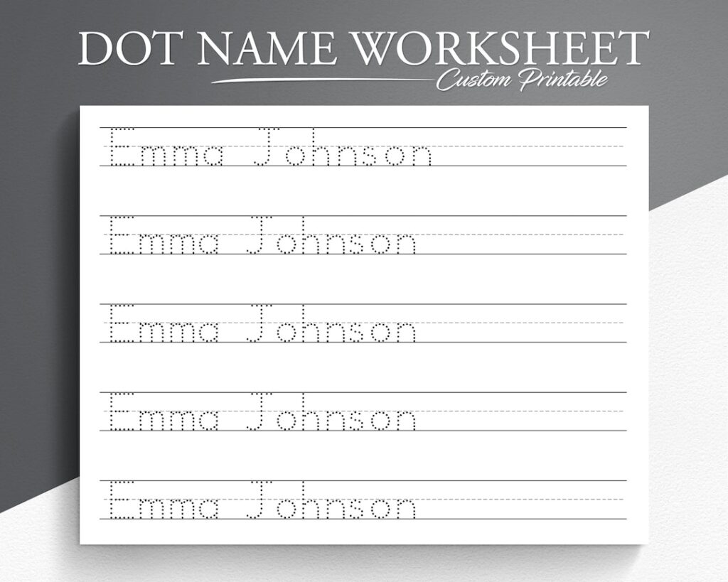 Dot To Dot Name Tracing - Dot Name Tracing Sheet. Dot Name Writing. Dot Name Paper Name Worksheet ...