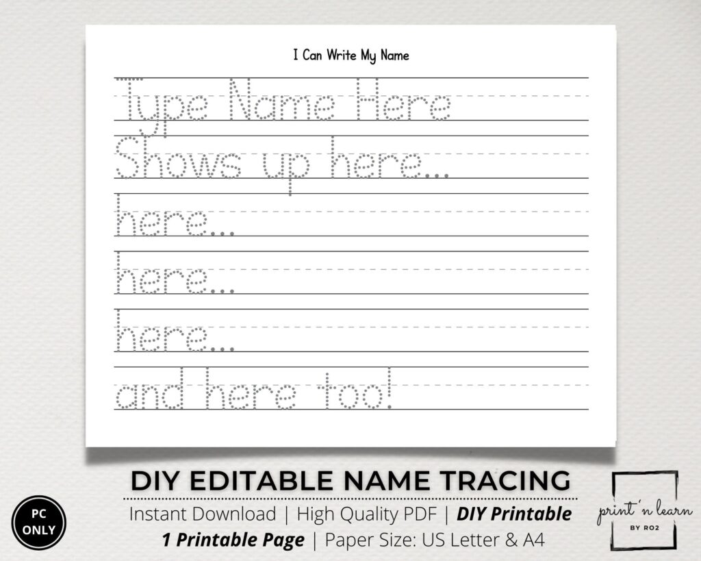 Editable Preschool Free Printable Name Tracing – Printable Blank Name Tracing Worksheets Editable Preschool Free Printable Name Tracing - Printable Blank Name Tracing Worksheets