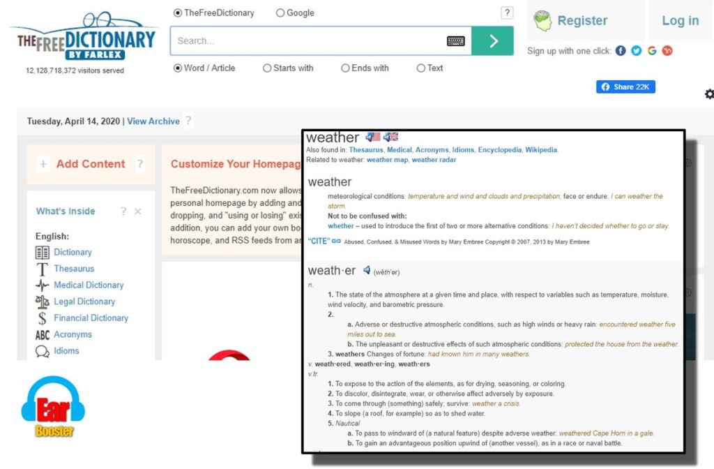 English Dictionary Online For Free – ENGLISH EAR BOOSTER: Top 9 Free Online English Dictionaries 2020 English Dictionary Online For Free - ENGLISH EAR BOOSTER: Top 9 Free Online English Dictionaries 2020