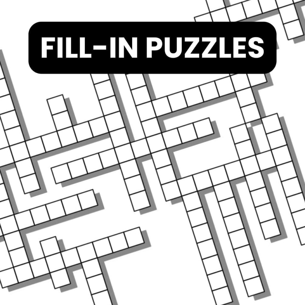 Fill In Printable Puzzles Fill In Printable Puzzles