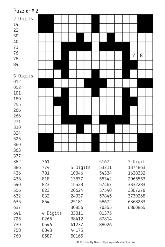 Fill It in Puzzles Printable | Bros Printables