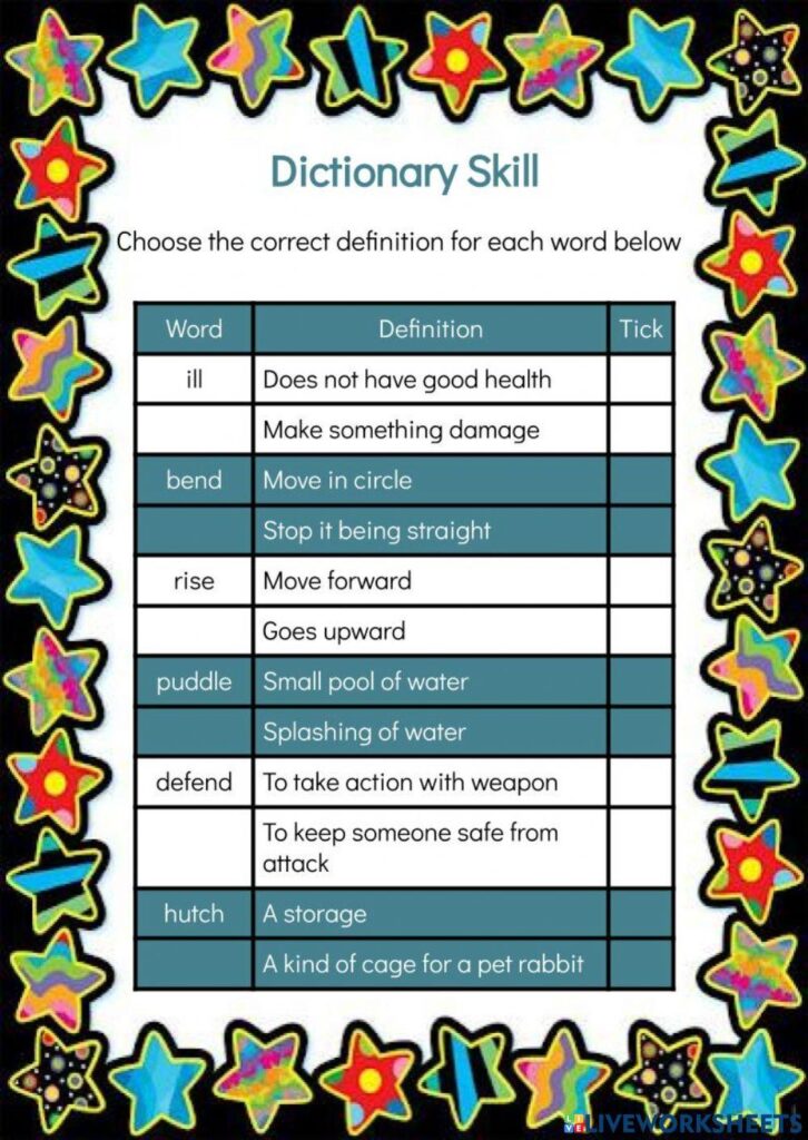 Find The Word By Definition - Find the defini… | Free Interactive Worksheets | 1338475