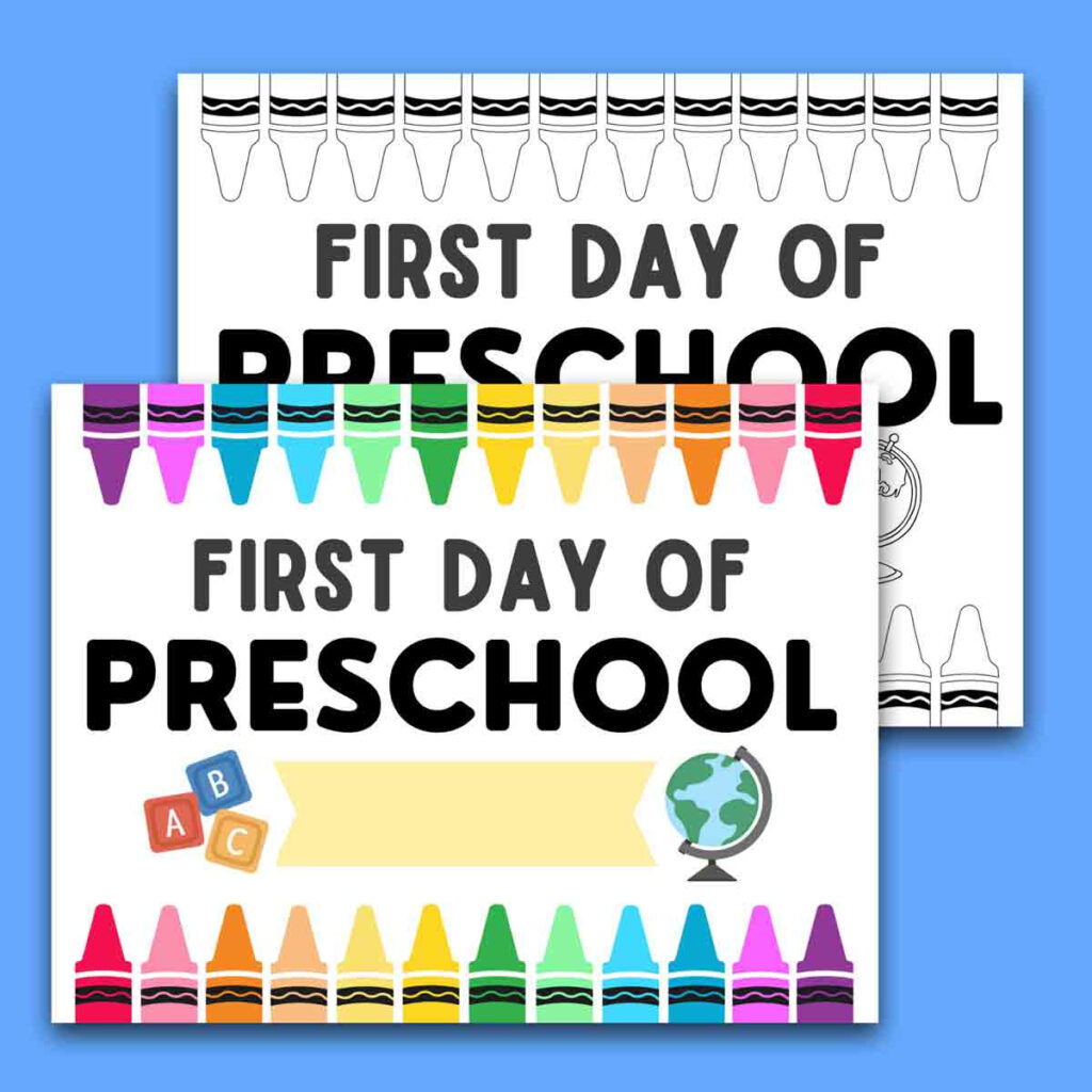 First Day of Pre K Printable | FREE Printable HQ First Day of Pre K Printable | FREE Printable HQ