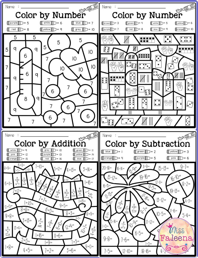 First Grade Color By Number Math at Amelia White blog