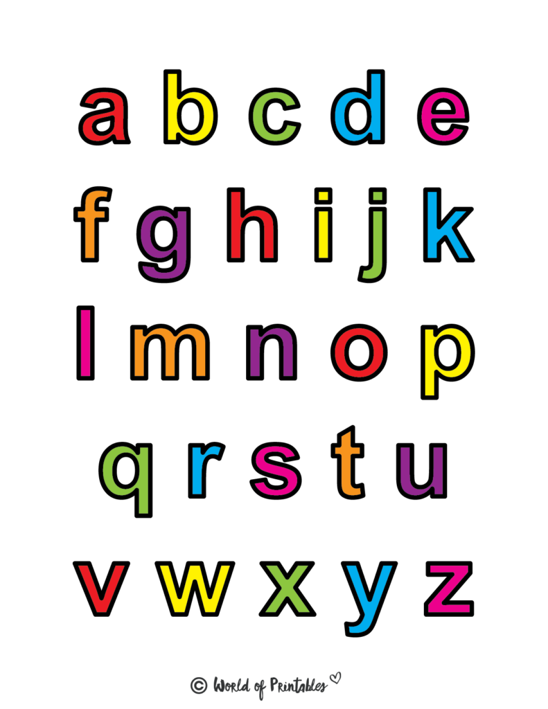 Free Alphabet Letters Printable | Printable AT A GLANCE