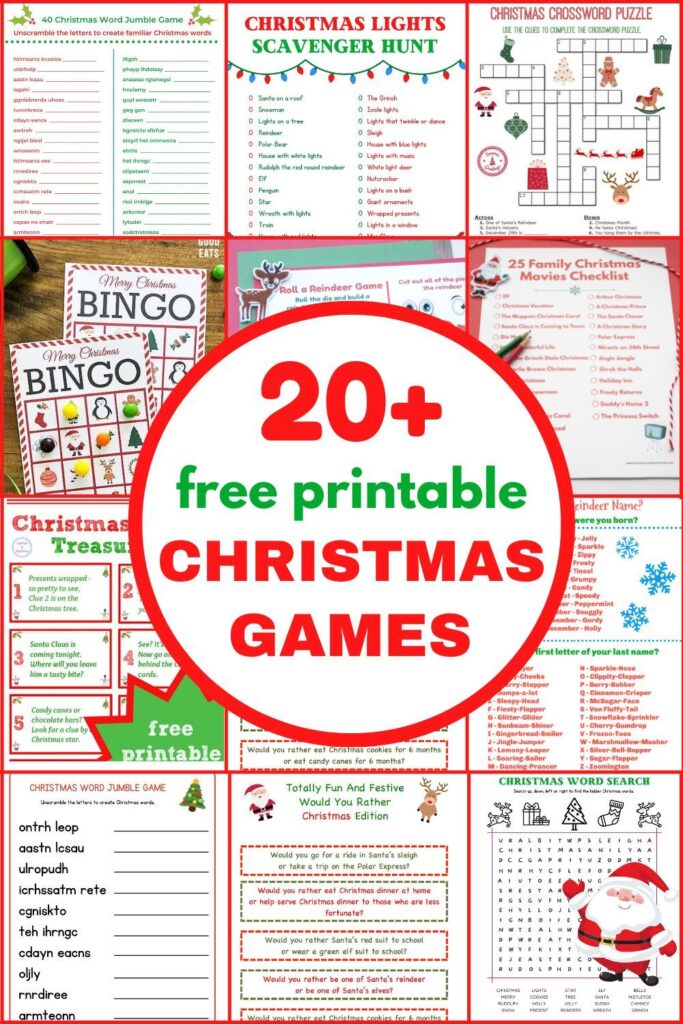 Free Christmas Paper Games Printables – Printable Free Christmas Games – Holiday Printable Activities Free Christmas Paper Games Printables - Printable Free Christmas Games - Holiday Printable Activities