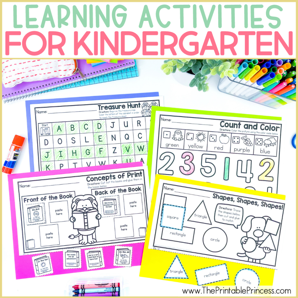 Free Educational Activities For Kindergarten – Printable Kindergarten Learning Activities Free Educational Activities For Kindergarten - Printable Kindergarten Learning Activities