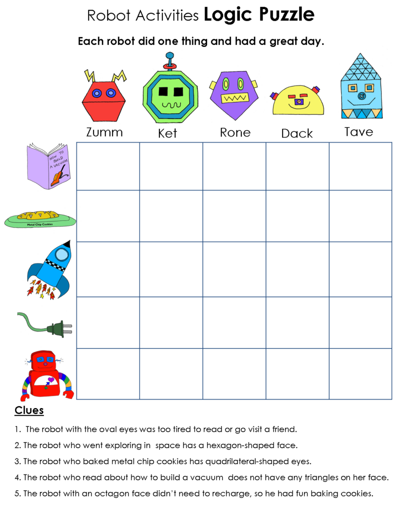 Free Logic Puzzles For Kids - Logic Puzzles For Kids Printable