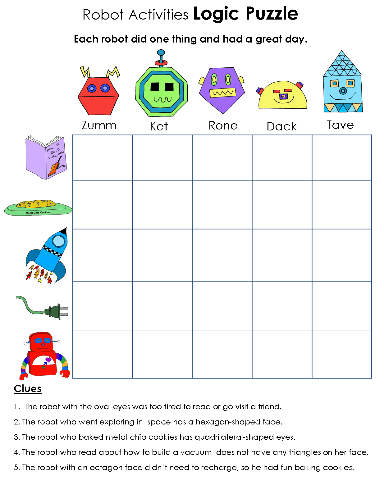 Free Logic Puzzles For Kids - Logic Puzzles For Kids Printable