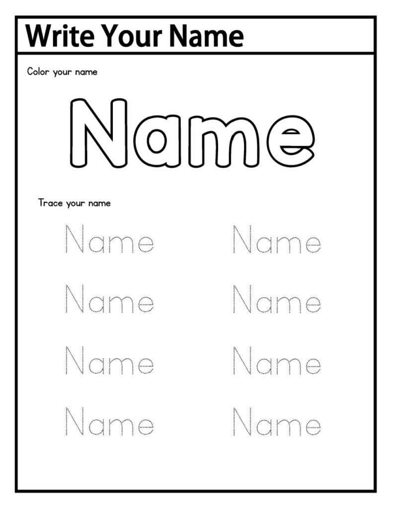 Free Name Tracing Printables: [Easy & Fun] - Printables for Everyone