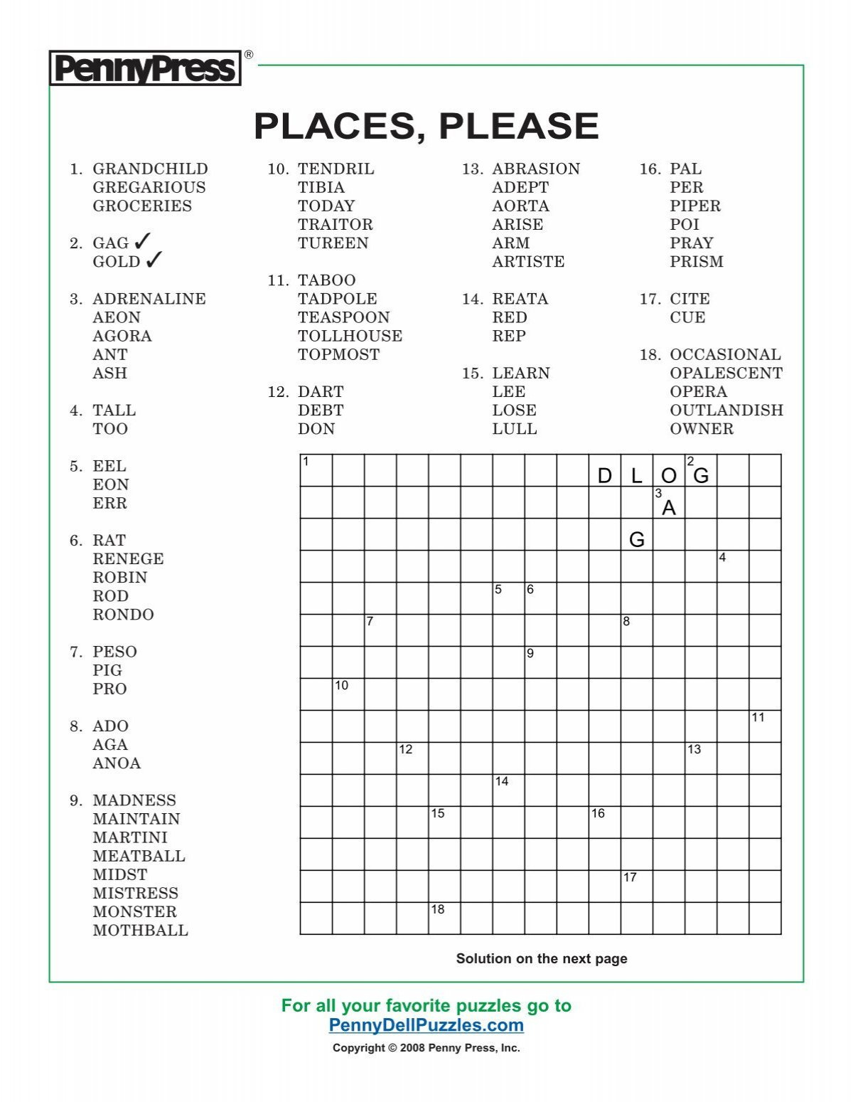 Free Places Please Puzzles Printable - Free Printable Places Please Puzzles - FREE Printable A-Z