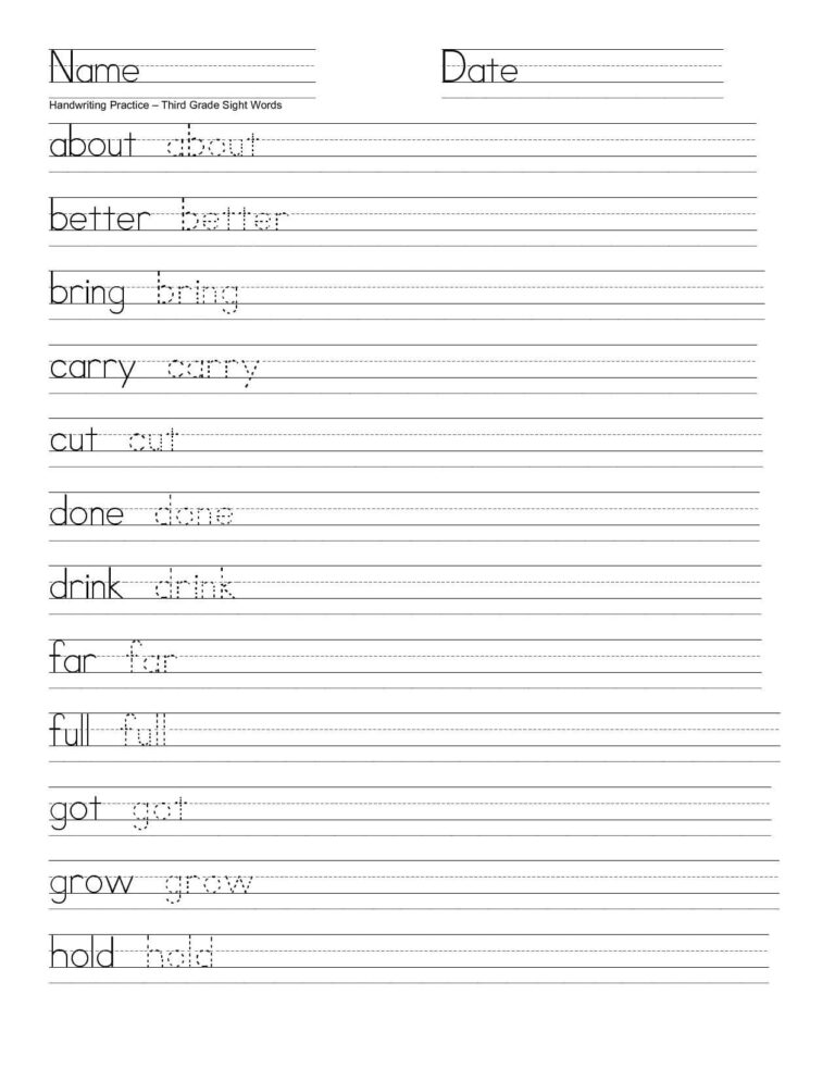 Grade 3 Free Printable 3rd Grade Writing Worksheets - Free Printable ...