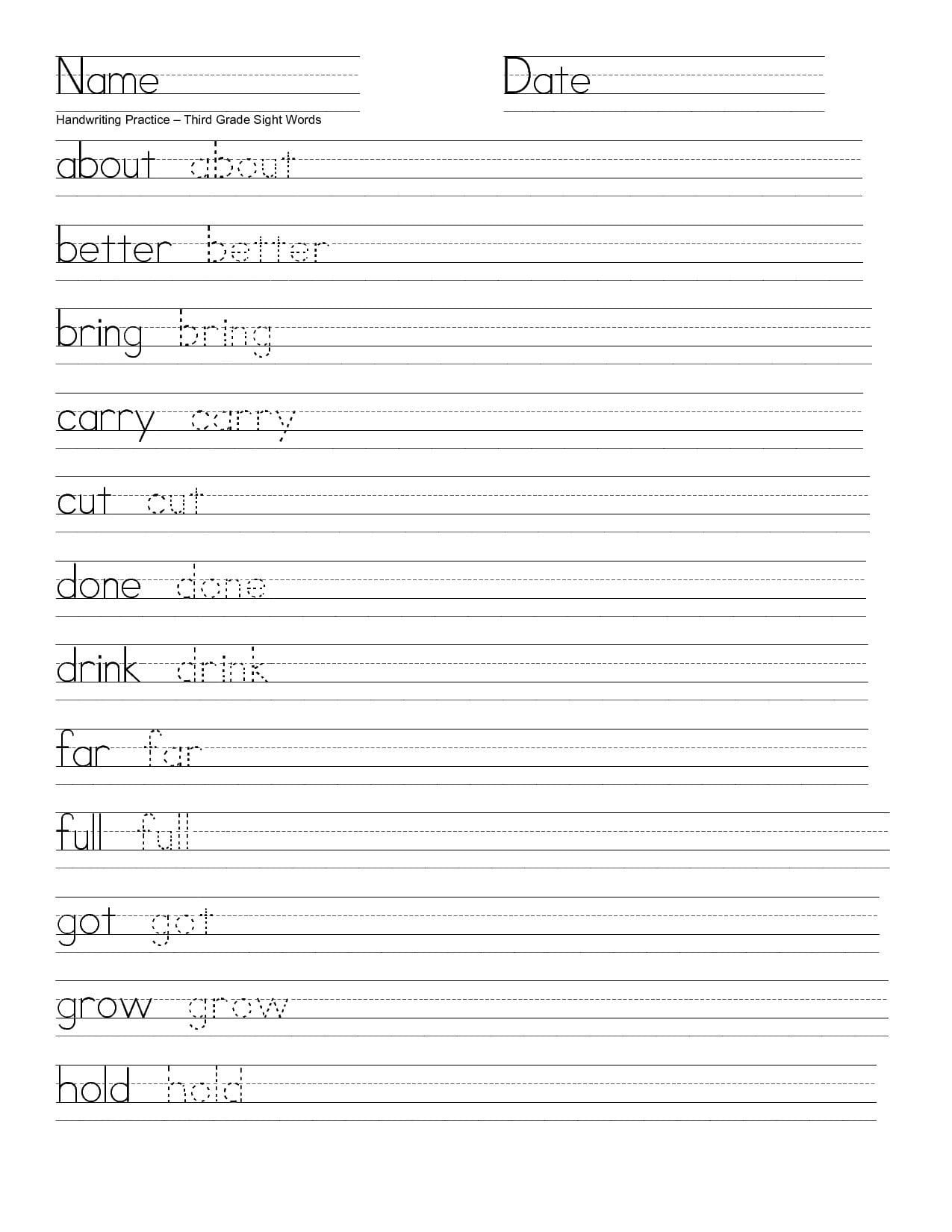 Grade 3 Free Printable 3rd Grade Writing Worksheets - Free Printable ...